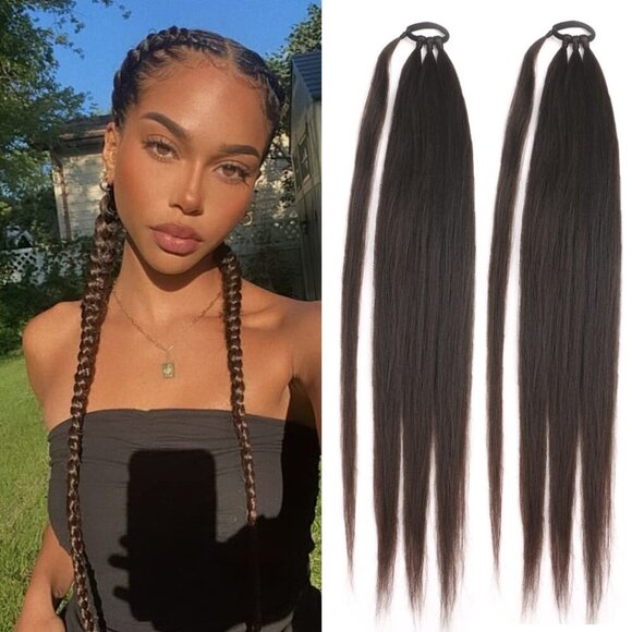 Other - Ponytail Extensions 2 PCS Synthetic With Hair Tie Wrap Around Hair Braid Extensi